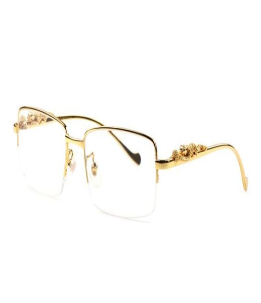 Lunettes de luxe en corne hommes Marque ronde cercle lunettes de soleil sans monture Femmes Marque Designer Oculos De Sol Feminino Gafas De Sol eyeglasses5446077
