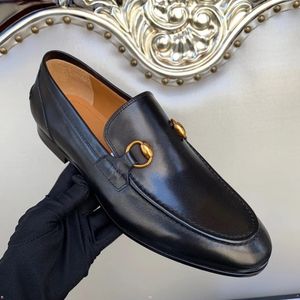 Chaussures habillées de luxe à tête de cheval Chaussures Lefu pour hommes 100% chaussures pliables en cuir véritable Chaussures pour hommes 38-46 Taille Hommes imprimés en métal à tête ronde Lefu Chaussures Mule