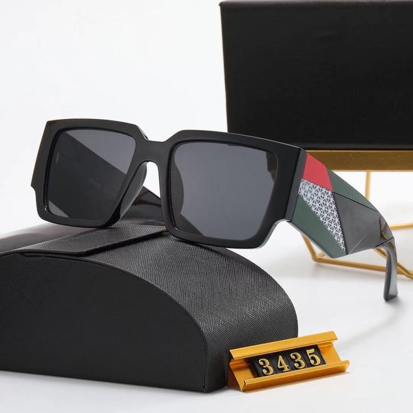 Luxury Hot Designer Sunglasses Men Lunettes de soleil pour femmes Anti-ultraviolet Retro Shield Plaque carré Square One-Piece Full Matte Fashion Eyeglass3435