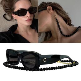 HOT ontwerpers zonnebril voor dames dames brillen voor dames 5488 mode originele kwaliteit glas met afneembare prachtige parelketting zonnebril met originele DOOS