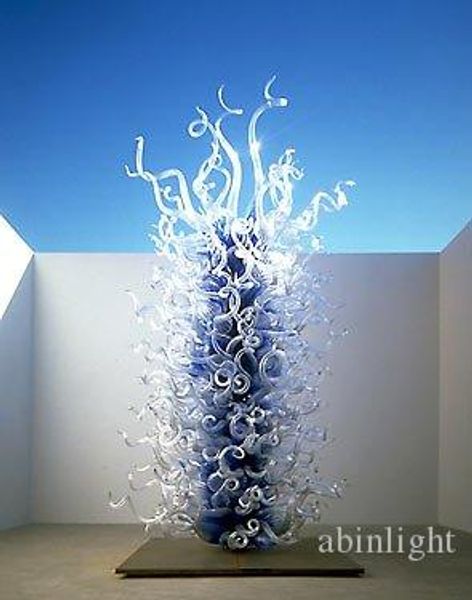 Árbol de la planta anaranjada de las lámparas de pie de la escultura de cristal decorativa del arte para el pasillo de tierra de la Navidad