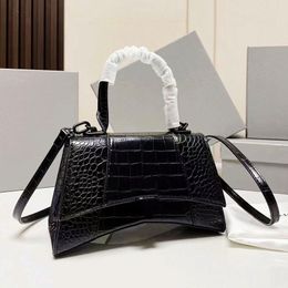 Designer Bag sablier sac à main Crossbody Bag Sacs à bandoulière Noir Crocodile-Embossed Cow Leather Handbag 10A Quality Clutch Bag