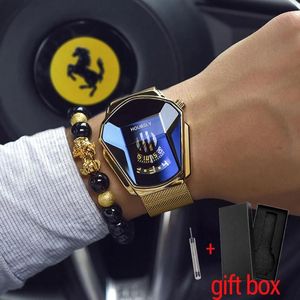 Luxury Horasly Brand Trend Cool Mens Wrist Watch Tecnología de acero inoxidable Cuarzo de moda para hombres Relogio Masculino