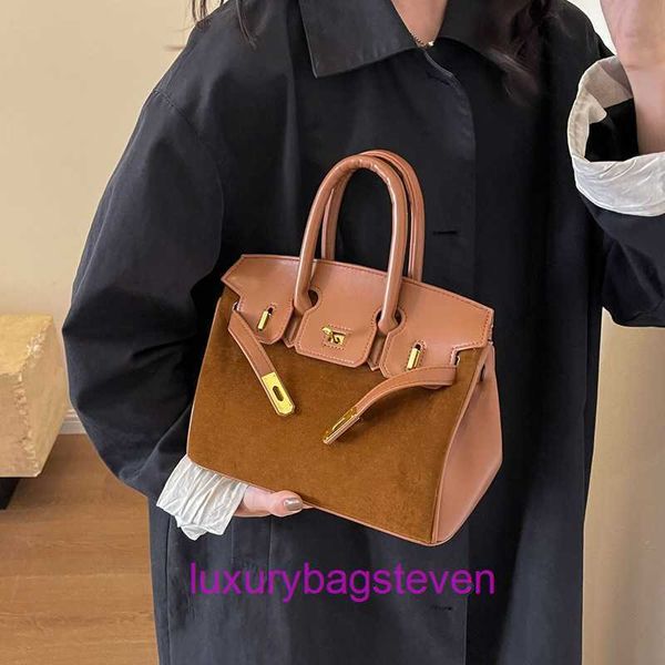 Luxury Hremms Birkks Designer Sacs fourre-tout en ligne Store Automne et Winter Fashion Handheld Sac pour femmes 2024 Nouveau navette haut de gamme avec logo réel