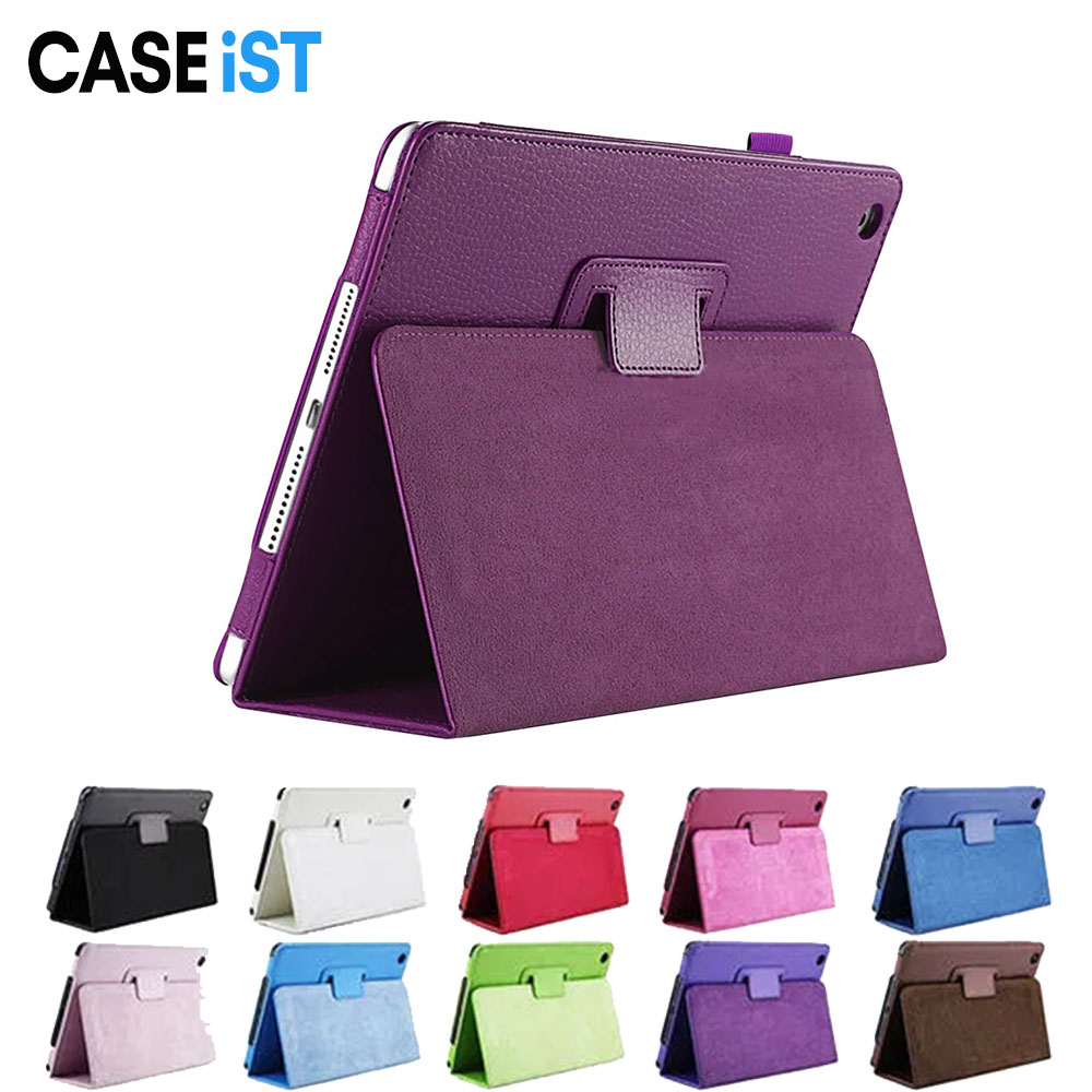 CASEiST Luxury Leather Tablet Case Smart Flip Litchi Embossed Grain Stand Holder Magnetic Folio Cover For Apple iPad Air Mini Pro 1 2 3 4 5 6 7 8 9 10th Generation 12.9 inch