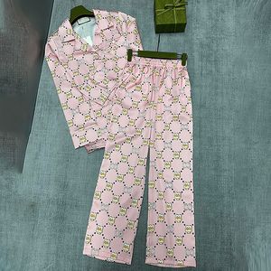 Sumptuous Ice Silk Sleepwear: Ladies' Long-Sleeve Satin Pajamas Set for Comfy Nights