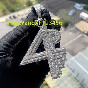 Luxe Iced Out Bling Micro Pave 5A rechthoek CZ 4PF hanger met touwketting ketting voor mannen jongen hiphop sieraden