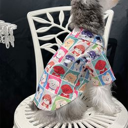 Luxe onafhankelijke ontwerper hondenkleding trendy zomer dunne kleine hond teddy schnauzer bichon cat huisdier shirt