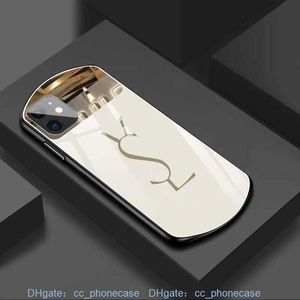 Cas de luxe iPhones iPhone15 14 Miroir en verre trempé Retain pour 14pro Max Mimi 13 12 11 xr xs x 7 8 Puls Iphone 6 Étuis de téléphone de concepteur xjo2