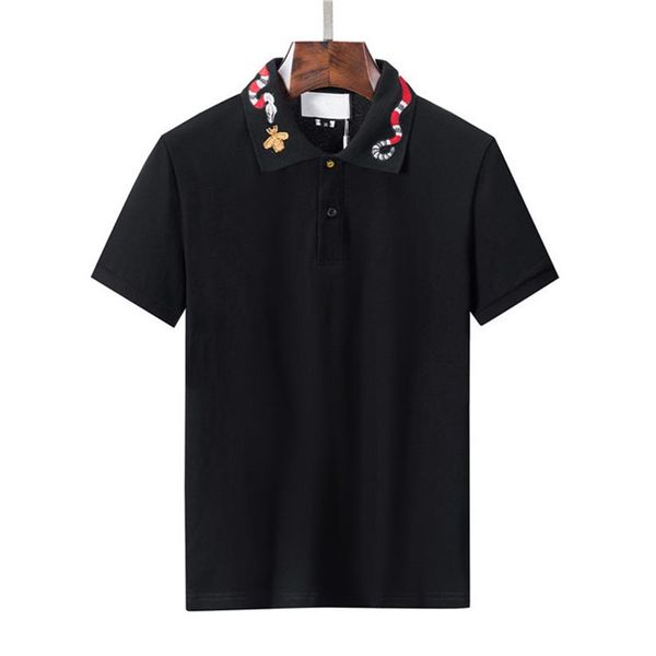 T-shirt de luxe italien pour hommes, Polo de styliste, avec porte-jarretelles brodé, imprimé abeille, Polos212S