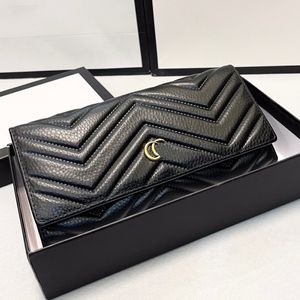 Portefeuille italien de luxe Designer Sacs à la mode pour femmes Classique Nouveau cuir véritable en relief Long Clip Matériel Haute Qualité Lettre Signe Multi fonctionnel Sac de carte