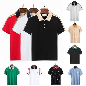 Luxe Italië Heren Stylist Polo gg Shirts Herenkleding Korte Mouw Mode Casual Zomer T-shirt Streep Shirt T-shirts Snake Polo's Bee Floral Heren Medusa