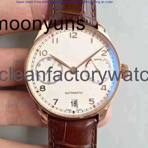 Luxury Iwcity Pilot 40mm Portugais Mens mécanique Sept Watch Real Real Belt Mette