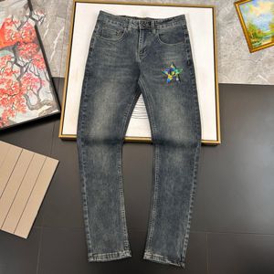 Luxe jeans ontwerper heren jeans geborduurde broek broek broek broek China maat 29-38