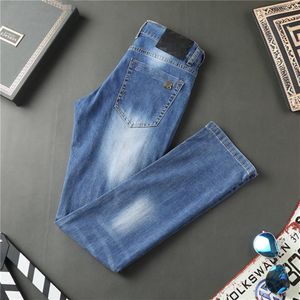 Jeans de luxe Designer Mens Pantalons Bleu Taille 28-40 Casual Summer Thin Pants Design Khaki Grid Grey Pant Dernières Listin Cotton Fash284g