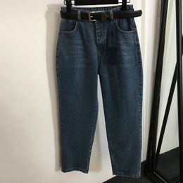 Jeans de luxe pour dames concepteurs jean pantalon classique ceinture de taille pantalon long saisons pantalon en denim mince