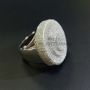 Luxe sieraden 925 Silver Hip Hop Ring Charm Jewelry Luxury Moissanite Rings For Men Moissanite Custom Ring