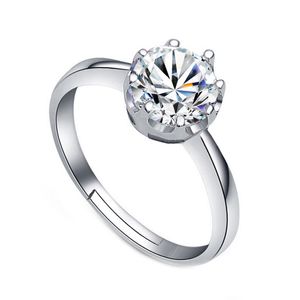Hoogwaardige 100% 925 Sterling Silver Ring Luxe sieraden Weddingring Princess Diamond Promise Ring Pandora European American Style Fashion Wedding Ring For Women