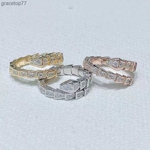 Luxe sieraden bandringen Jxjs925 sterling zilver Treasure Family Snake voor dames Veelzijdig en gepersonaliseerd Instagram Trendy wijsvingerring Uniek ontwerp 2pb5