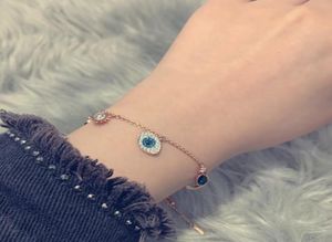 Luxe sieraden kettingarmband Hoge kwaliteit legering Klassieke modeontwerperarmband voor dames Heren SYMBOLISCHE EVIL EYE Handkettingsets7926948