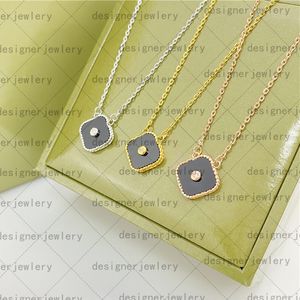 Luxe sieraden klaver ketting voor vrouwen gouden kettingplant bloemen hanger roestvrijstalen sieraden diamant ketens meisje paar geschenken modeontwerpers ketting