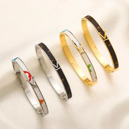 Luxe sieraden ontwerper armbanden kleurrijke patroon kunstleer armband mannen manchet merk vrouwen smal 18k verguld roestvrij staal