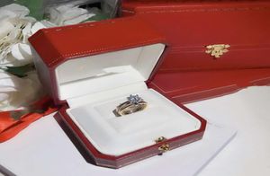 Luxe sieraden Designer sieradenontwerper Ring Three Rings Three Colors ingelegd met Oostenrijkse diamanten 925 Sterling Silver 18K Gold 2328932