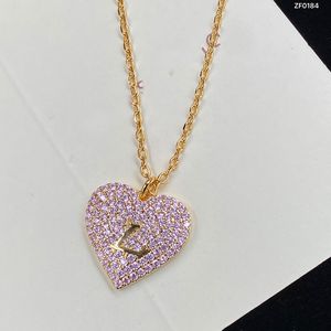 Bijoux de luxe designer pendentif colliers pour femmes collier en or diamants créateurs de mode lettres L chaîne femmes cadeaux 2304085PE