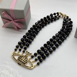 Diseñador de joyería de lujo Collar para mujer Collar de oro de diamantes occidentales para mujeres Hombres Colgante de moda Cadena para el cuello Halskette