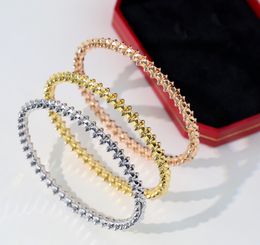 Luxe sieraden diamanten armband voor markering klinknagel rose goud stoom punk armbanden botsen topkwaliteit