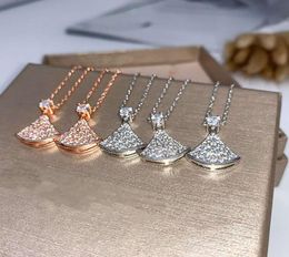 Luxe sieraden Fashion Designer ketting Highgrade Diamant rok ketting 18k Gold vergulde kettinglengte 455 cm originele Box6394469