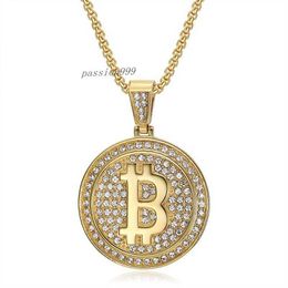 Bijoux de luxe bijoux bijoux nouveau collier de la lettre de la côte ouest de la côte ouest bitcoin B