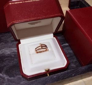 Luxe sieraden goud zilveren nagelring designer sieraden designer ring ingelegd met Oostenrijkse diamanten 925 sterling zilver 18K g1592186