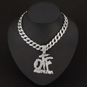 Luxe sieraden hiphopstijl volle diamant afgezet Letter Heren en dames universele hanger Moissanite kettingontwerpers creëren vakantiegeschenkaccessoires