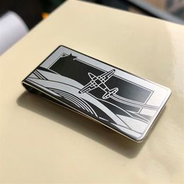 Clips d'argent de bijoux de luxe Small Plane Money Tlips High Quality Quality Polily Polisd Top Gifts pour les hommes avec Box266M