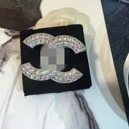 Luxe sieraden Kleine Geurige Wind Dubbele Rij Volledige Diamanten Broche Hoge Versie Pins Vrouwelijke Keltisch