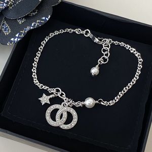 Klassieke luxe sieraden ontwerper ketting parel oorbellen Festival cadeau glanzende steen inbedding mode armband origineel 1:1 modelontwerp