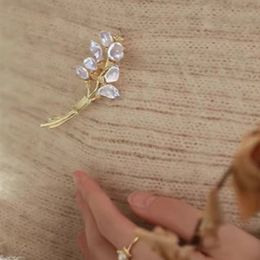 Broche de conception de l'oreille de blé de bijoux de luxe pour les bijoux à la mode des femmes en strass de blé d'oreille de blé Broche