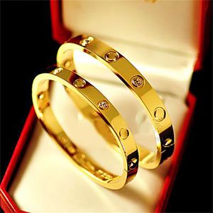 Designer de bijoux de luxe pour femmes hommes bracelet à breloques Bracelet à vis bijoux 18 carats or rose argent titane acier diamant 15 # ~ 22 # bracelet en or cadeau de bijoux de créateur