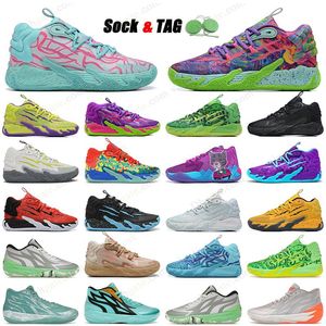 Zapatillas de baloncesto para mujer para hombre MB1 02 03 Zapato de bola rosa Lamelo Jersey blanco negro Chaussure Rick y Morty Chino Atlético al aire libre famoso Dhgates Zapatillas de deporte