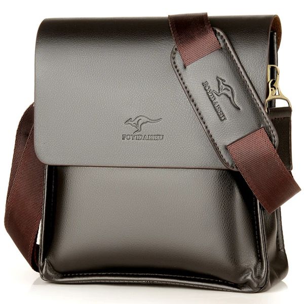 Luxe Kangoeroe Merk Lederen Messenger Bag Man Handtas Borst Crossbody Tas Voor Mannen Zakelijke Kleine Schoudertas Zomer Mannelijke Tas 240109