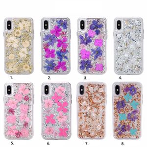 Karat Pétales Étui Transparent Pour iPhone X XS Max 6 7 8 Plus Hybride Ditsy fleurs étuis de téléphone pour Samsung Note8 S9