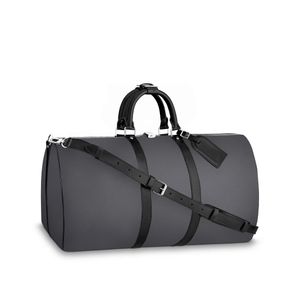 Luxe Keepall 55 Travel Tote Shopper Bagage Handtassen Heren Designer Weekend Crossbodys Duffle Bag Dames Grote capaciteit M41424 Zwart Leather Duffels Schoudertas