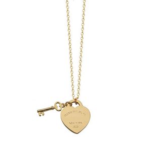 Luxe sleutelhanger ketting vrouwen zilver gouden hanger man designer kettingen groothandel sieraden roestvrij staal Valentijnsdag verjaardagscadeautjes voor vriendin