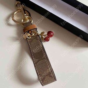 Couchette de luxe Lovely Tiny mignon Cherry Key Ring pour femmes Charm Sac Holder Ornement Pendante Accessoires Chains 8R1G1