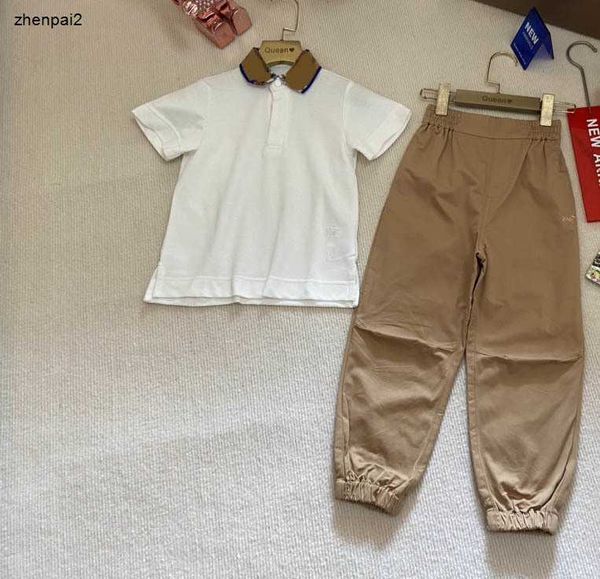 Luxury Kids Ropa Baby Track Spight Set Camiseta Tamaño de camiseta 110-160 CM Summer Diseñador Polo y pantalones de caballero bordado 24 de mares