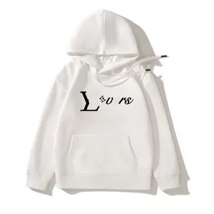 luxe Kids Designer Hoodie Tops klassieke l letter meisjes jongens sweatshirt 100% katoen kinderkleding met loog mouwen klassieke grote kinder hoodies CSD2312063