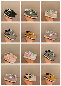 Luxe kinderschoenen merkontwerper sport sneaker peuters meisjes jeugdjongeren kinderen baby's haaklus trainers rennen baby zwart donkerblauw roze schoen buitenschoen 26-35