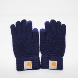 Luxus-Strick-Herrenhandschuhe, solide Winter-warme Fingerhandschuhe, Touchscreen-Handschuhe, Radfahren und Skifahren, Geschenk für Paare