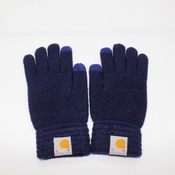 Gants de luxe en tricot pour hommes, solides, chauds d'hiver, pour écran tactile, cyclisme et ski, cadeau pour couples